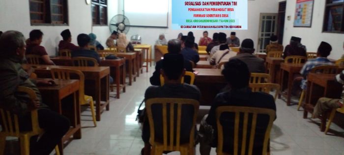 PELAKSANAAN PENGISIAN PERANGKAT DESA FORMASI SEKRETARIS DESA DESA GROGOLBENINGSARI