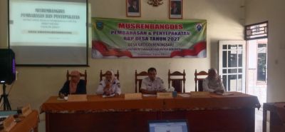 Musrenbangdes dalam rangka Pembahasan dan Penyepakatan Rancangan RKP Desa